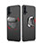 Silikon Hülle Handyhülle Ultra Dünn Schutzhülle Silikon mit Magnetisch Fingerring Ständer für Huawei Nova 5 Pro Schwarz
