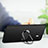 Silikon Hülle Handyhülle Ultra Dünn Schutzhülle Silikon mit Magnetisch Fingerring Ständer für Samsung Galaxy C9 Pro C9000 Schwarz