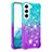 Silikon Hülle Handyhülle Ultra Dünn Schutzhülle Tasche Durchsichtig Farbverlauf Y05B für Samsung Galaxy S21 5G Plusfarbig