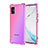 Silikon Hülle Handyhülle Ultra Dünn Schutzhülle Tasche Durchsichtig Transparent Farbverlauf für Samsung Galaxy A51 4G Rosa