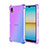 Silikon Hülle Handyhülle Ultra Dünn Schutzhülle Tasche Durchsichtig Transparent Farbverlauf für Sony Xperia Ace III Blau