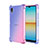 Silikon Hülle Handyhülle Ultra Dünn Schutzhülle Tasche Durchsichtig Transparent Farbverlauf für Sony Xperia Ace III Rosa