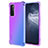 Silikon Hülle Handyhülle Ultra Dünn Schutzhülle Tasche Durchsichtig Transparent Farbverlauf für Vivo V20 SE Violett