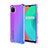 Silikon Hülle Handyhülle Ultra Dünn Schutzhülle Tasche Durchsichtig Transparent Farbverlauf G01 für Realme C11 Violett
