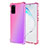 Silikon Hülle Handyhülle Ultra Dünn Schutzhülle Tasche Durchsichtig Transparent Farbverlauf G01 für Samsung Galaxy S20 Plus 5G Rosa