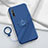 Silikon Hülle Handyhülle Ultra Dünn Schutzhülle Tasche Flexible mit Magnetisch Fingerring Ständer A01 für Huawei Enjoy 10S Blau