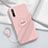 Silikon Hülle Handyhülle Ultra Dünn Schutzhülle Tasche Flexible mit Magnetisch Fingerring Ständer A01 für Huawei Enjoy 10S Rosa
