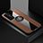Silikon Hülle Handyhülle Ultra Dünn Schutzhülle Tasche Flexible mit Magnetisch Fingerring Ständer A01 für Huawei Honor 30 Braun