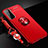 Silikon Hülle Handyhülle Ultra Dünn Schutzhülle Tasche Flexible mit Magnetisch Fingerring Ständer A01 für Samsung Galaxy S22 5G Rot