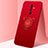 Silikon Hülle Handyhülle Ultra Dünn Schutzhülle Tasche Flexible mit Magnetisch Fingerring Ständer A01 für Xiaomi Redmi 9 Prime India