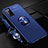 Silikon Hülle Handyhülle Ultra Dünn Schutzhülle Tasche Flexible mit Magnetisch Fingerring Ständer A02 für Oppo A52 Blau
