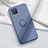 Silikon Hülle Handyhülle Ultra Dünn Schutzhülle Tasche Flexible mit Magnetisch Fingerring Ständer A02 für Oppo Reno4 Z 5G Blau