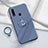 Silikon Hülle Handyhülle Ultra Dünn Schutzhülle Tasche Flexible mit Magnetisch Fingerring Ständer A03 für Oppo A31 Grau