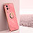 Silikon Hülle Handyhülle Ultra Dünn Schutzhülle Tasche Flexible mit Magnetisch Fingerring Ständer A03 für Vivo iQOO 8 5G Pink