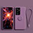 Silikon Hülle Handyhülle Ultra Dünn Schutzhülle Tasche Flexible mit Magnetisch Fingerring Ständer A04 für Samsung Galaxy S21 Ultra 5G Violett