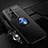 Silikon Hülle Handyhülle Ultra Dünn Schutzhülle Tasche Flexible mit Magnetisch Fingerring Ständer A05 für Samsung Galaxy S23 Ultra 5G Blau und Schwarz