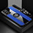 Silikon Hülle Handyhülle Ultra Dünn Schutzhülle Tasche Flexible mit Magnetisch Fingerring Ständer A06 für Samsung Galaxy S21 5G Blau