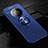 Silikon Hülle Handyhülle Ultra Dünn Schutzhülle Tasche Flexible mit Magnetisch Fingerring Ständer für Huawei Mate 40 Pro+ Plus Blau