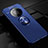 Silikon Hülle Handyhülle Ultra Dünn Schutzhülle Tasche Flexible mit Magnetisch Fingerring Ständer für Huawei Mate 40E 4G Blau