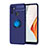 Silikon Hülle Handyhülle Ultra Dünn Schutzhülle Tasche Flexible mit Magnetisch Fingerring Ständer für OnePlus Nord N100 Blau