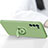 Silikon Hülle Handyhülle Ultra Dünn Schutzhülle Tasche Flexible mit Magnetisch Fingerring Ständer für Oppo Reno5 5G