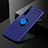 Silikon Hülle Handyhülle Ultra Dünn Schutzhülle Tasche Flexible mit Magnetisch Fingerring Ständer für Realme X3 Blau