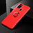 Silikon Hülle Handyhülle Ultra Dünn Schutzhülle Tasche Flexible mit Magnetisch Fingerring Ständer für Samsung Galaxy A21s Rot