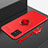 Silikon Hülle Handyhülle Ultra Dünn Schutzhülle Tasche Flexible mit Magnetisch Fingerring Ständer für Samsung Galaxy A71 5G Rot