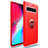 Silikon Hülle Handyhülle Ultra Dünn Schutzhülle Tasche Flexible mit Magnetisch Fingerring Ständer für Samsung Galaxy S10 5G SM-G977B Rot