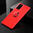 Silikon Hülle Handyhülle Ultra Dünn Schutzhülle Tasche Flexible mit Magnetisch Fingerring Ständer für Samsung Galaxy S20 FE (2022) 5G Rot
