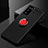 Silikon Hülle Handyhülle Ultra Dünn Schutzhülle Tasche Flexible mit Magnetisch Fingerring Ständer für Samsung Galaxy S20 FE (2022) 5G Rot und Schwarz