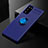 Silikon Hülle Handyhülle Ultra Dünn Schutzhülle Tasche Flexible mit Magnetisch Fingerring Ständer für Samsung Galaxy S20 Lite 5G Blau