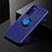 Silikon Hülle Handyhülle Ultra Dünn Schutzhülle Tasche Flexible mit Magnetisch Fingerring Ständer für Vivo Y70 (2020) Blau