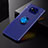 Silikon Hülle Handyhülle Ultra Dünn Schutzhülle Tasche Flexible mit Magnetisch Fingerring Ständer für Xiaomi Poco X3 Pro Blau
