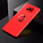 Silikon Hülle Handyhülle Ultra Dünn Schutzhülle Tasche Flexible mit Magnetisch Fingerring Ständer für Xiaomi Poco X3 Pro Rot