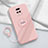 Silikon Hülle Handyhülle Ultra Dünn Schutzhülle Tasche Flexible mit Magnetisch Fingerring Ständer für Xiaomi Redmi 10X 5G Rosa