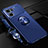 Silikon Hülle Handyhülle Ultra Dünn Schutzhülle Tasche Flexible mit Magnetisch Fingerring Ständer JM3 für Oppo K10 5G Blau