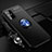 Silikon Hülle Handyhülle Ultra Dünn Schutzhülle Tasche Flexible mit Magnetisch Fingerring Ständer JM3 für Samsung Galaxy S20 Plus 5G Blau und Schwarz