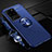 Silikon Hülle Handyhülle Ultra Dünn Schutzhülle Tasche Flexible mit Magnetisch Fingerring Ständer JM3 für Samsung Galaxy S20 Ultra Blau