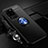 Silikon Hülle Handyhülle Ultra Dünn Schutzhülle Tasche Flexible mit Magnetisch Fingerring Ständer JM3 für Samsung Galaxy S20 Ultra Blau und Schwarz