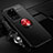 Silikon Hülle Handyhülle Ultra Dünn Schutzhülle Tasche Flexible mit Magnetisch Fingerring Ständer JM3 für Samsung Galaxy S20 Ultra Rot und Schwarz
