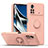 Silikon Hülle Handyhülle Ultra Dünn Schutzhülle Tasche Flexible mit Magnetisch Fingerring Ständer QW1 für Xiaomi Poco X4 Pro 5G Rosa