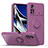 Silikon Hülle Handyhülle Ultra Dünn Schutzhülle Tasche Flexible mit Magnetisch Fingerring Ständer QW1 für Xiaomi Poco X4 Pro 5G Violett