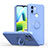 Silikon Hülle Handyhülle Ultra Dünn Schutzhülle Tasche Flexible mit Magnetisch Fingerring Ständer QW1 für Xiaomi Redmi A2 Plus Hellblau