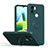 Silikon Hülle Handyhülle Ultra Dünn Schutzhülle Tasche Flexible mit Magnetisch Fingerring Ständer QW1 für Xiaomi Redmi A2 Plus Nachtgrün
