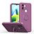 Silikon Hülle Handyhülle Ultra Dünn Schutzhülle Tasche Flexible mit Magnetisch Fingerring Ständer QW1 für Xiaomi Redmi A2 Plus Violett