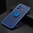 Silikon Hülle Handyhülle Ultra Dünn Schutzhülle Tasche Flexible mit Magnetisch Fingerring Ständer SD1 für Realme Narzo 50A Prime Blau