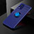 Silikon Hülle Handyhülle Ultra Dünn Schutzhülle Tasche Flexible mit Magnetisch Fingerring Ständer SD1 für Vivo V20 Blau