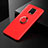 Silikon Hülle Handyhülle Ultra Dünn Schutzhülle Tasche Flexible mit Magnetisch Fingerring Ständer SD1 für Xiaomi Poco M2 Pro Rot