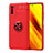 Silikon Hülle Handyhülle Ultra Dünn Schutzhülle Tasche Flexible mit Magnetisch Fingerring Ständer SD1 für Xiaomi Poco M3